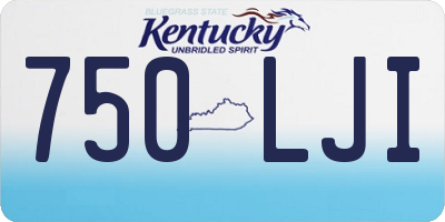 KY license plate 750LJI