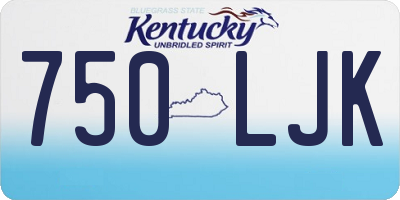 KY license plate 750LJK