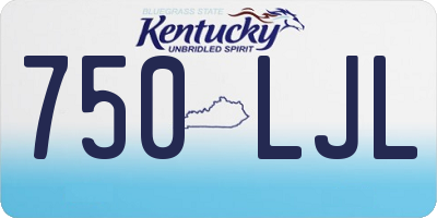 KY license plate 750LJL