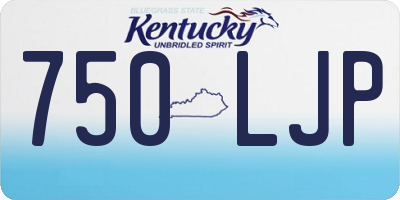 KY license plate 750LJP