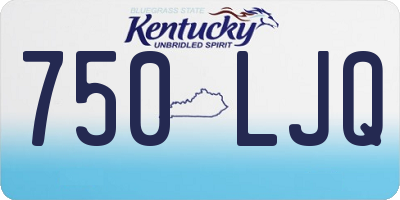 KY license plate 750LJQ