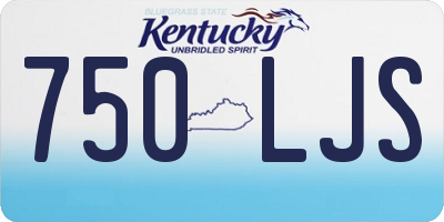 KY license plate 750LJS