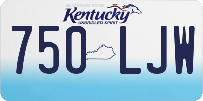 KY license plate 750LJW