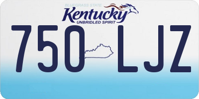 KY license plate 750LJZ