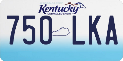 KY license plate 750LKA