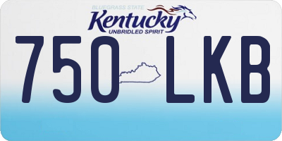 KY license plate 750LKB