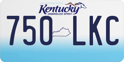 KY license plate 750LKC