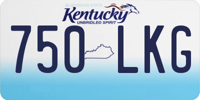 KY license plate 750LKG