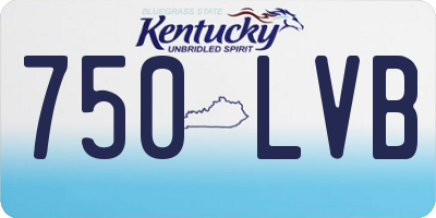 KY license plate 750LVB