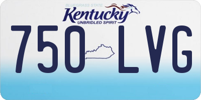 KY license plate 750LVG