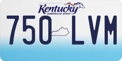 KY license plate 750LVM