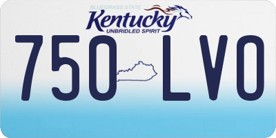 KY license plate 750LVO