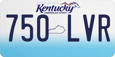 KY license plate 750LVR