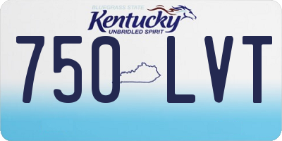 KY license plate 750LVT