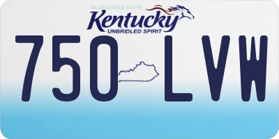 KY license plate 750LVW