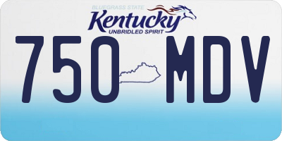 KY license plate 750MDV