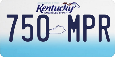 KY license plate 750MPR
