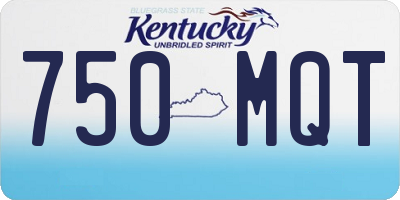 KY license plate 750MQT