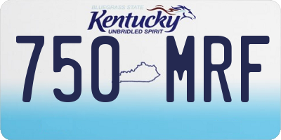 KY license plate 750MRF