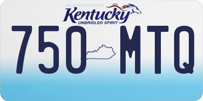 KY license plate 750MTQ