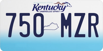 KY license plate 750MZR