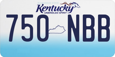 KY license plate 750NBB
