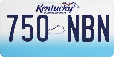 KY license plate 750NBN
