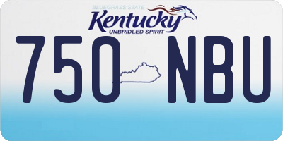 KY license plate 750NBU