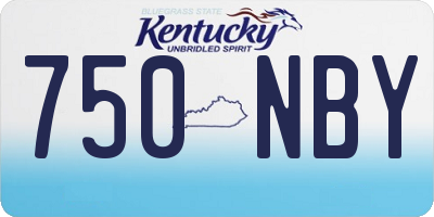 KY license plate 750NBY