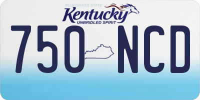 KY license plate 750NCD