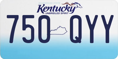 KY license plate 750QYY
