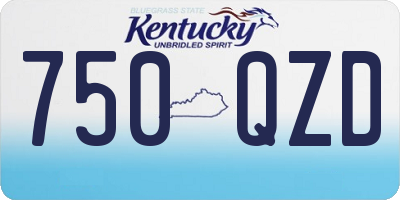 KY license plate 750QZD