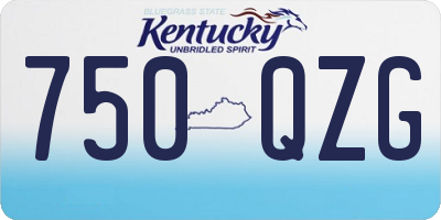 KY license plate 750QZG