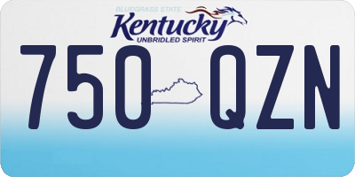KY license plate 750QZN