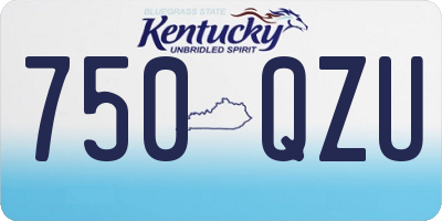 KY license plate 750QZU