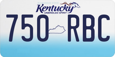 KY license plate 750RBC