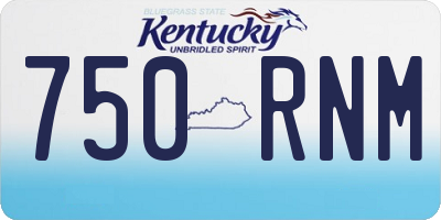 KY license plate 750RNM
