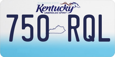 KY license plate 750RQL