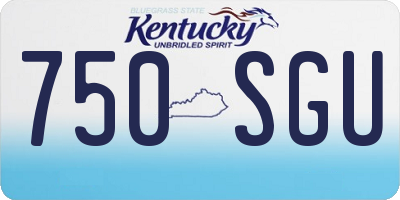 KY license plate 750SGU