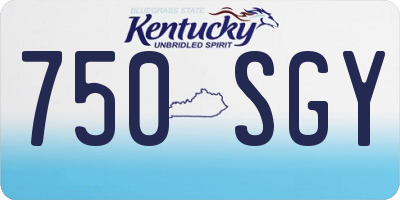 KY license plate 750SGY