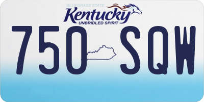 KY license plate 750SQW