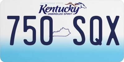 KY license plate 750SQX