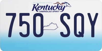 KY license plate 750SQY