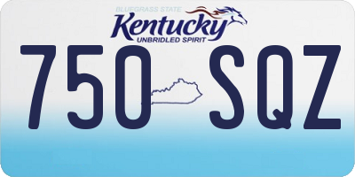 KY license plate 750SQZ