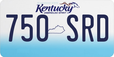 KY license plate 750SRD