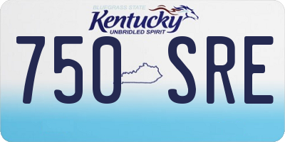 KY license plate 750SRE