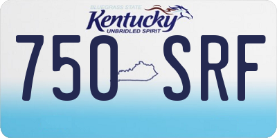 KY license plate 750SRF