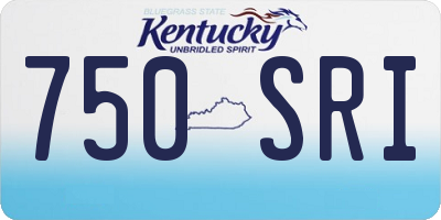 KY license plate 750SRI