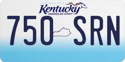 KY license plate 750SRN
