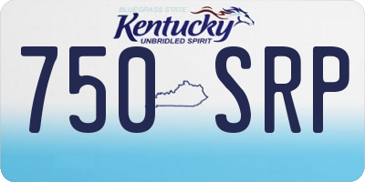 KY license plate 750SRP